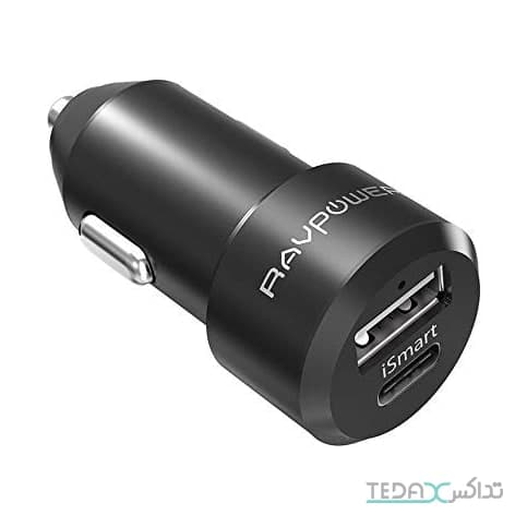 شارژر فندکی 36 وات دو پورت راوپاور مدل RP-PC022