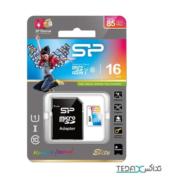 مموری کارت میکرو اس دی با حافظه 16 گیگابایت برند Silicone power مدل Class 10 U1