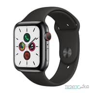 ساعت هوشمند اپل واچ سری 5 رنگ خاکستری بند اسپورت رنگ مشکی 44mm