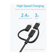 کابل تبدیل یو اس بی به لایتنینگ و میکرو یو اس بی و تایپ سی انکر طول 1 متر مدل Powerline 2