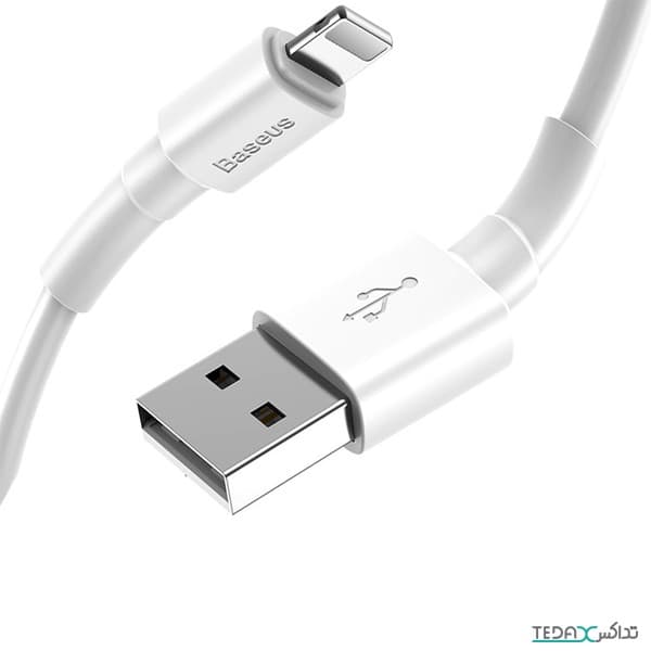 کابل شارژ سریع لایتنینگ بیسوس مدل Mini White Cable