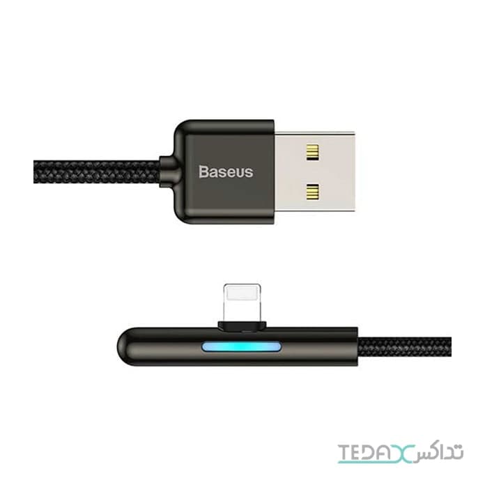 کابل شارژ تایپ سی بیسوس 40 وات مناسب برای گیمینگ مدل Iridescent Lamp