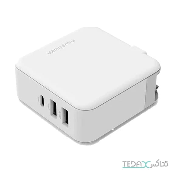 شارژر دیواری 65 ولت 3 پورت راوپاور مدل RP-PC082