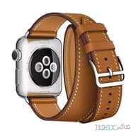 بند اپل واچ چرم دبل لاین برند هرمس (hermes) سایز 38/40