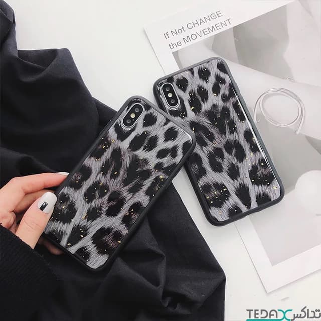 کاور طرح دار پلنگی مشکی مناسب برای سامسونگ گلکسی آ30 اس