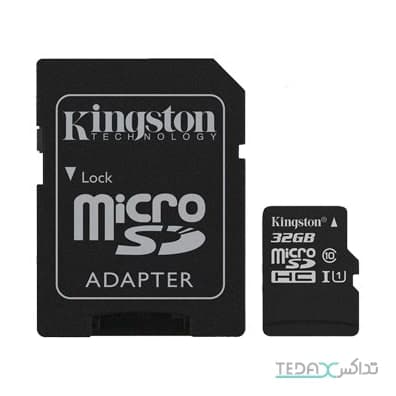 کارت حافظه microSDHC کینگستون کلاس 10 استاندارد UHC-I U1 سرعت 100MBps ظرفیت 32 گیگابایت