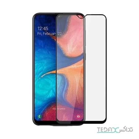 محافظ صفحه نمایش فول گلس مناسب برای سامسونگ گلکسی آ20