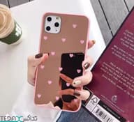 کاور قلب ریز آیینه ای صورتی همراه با پاپ سوکت مناسب برای آیفون 11 پرومکس