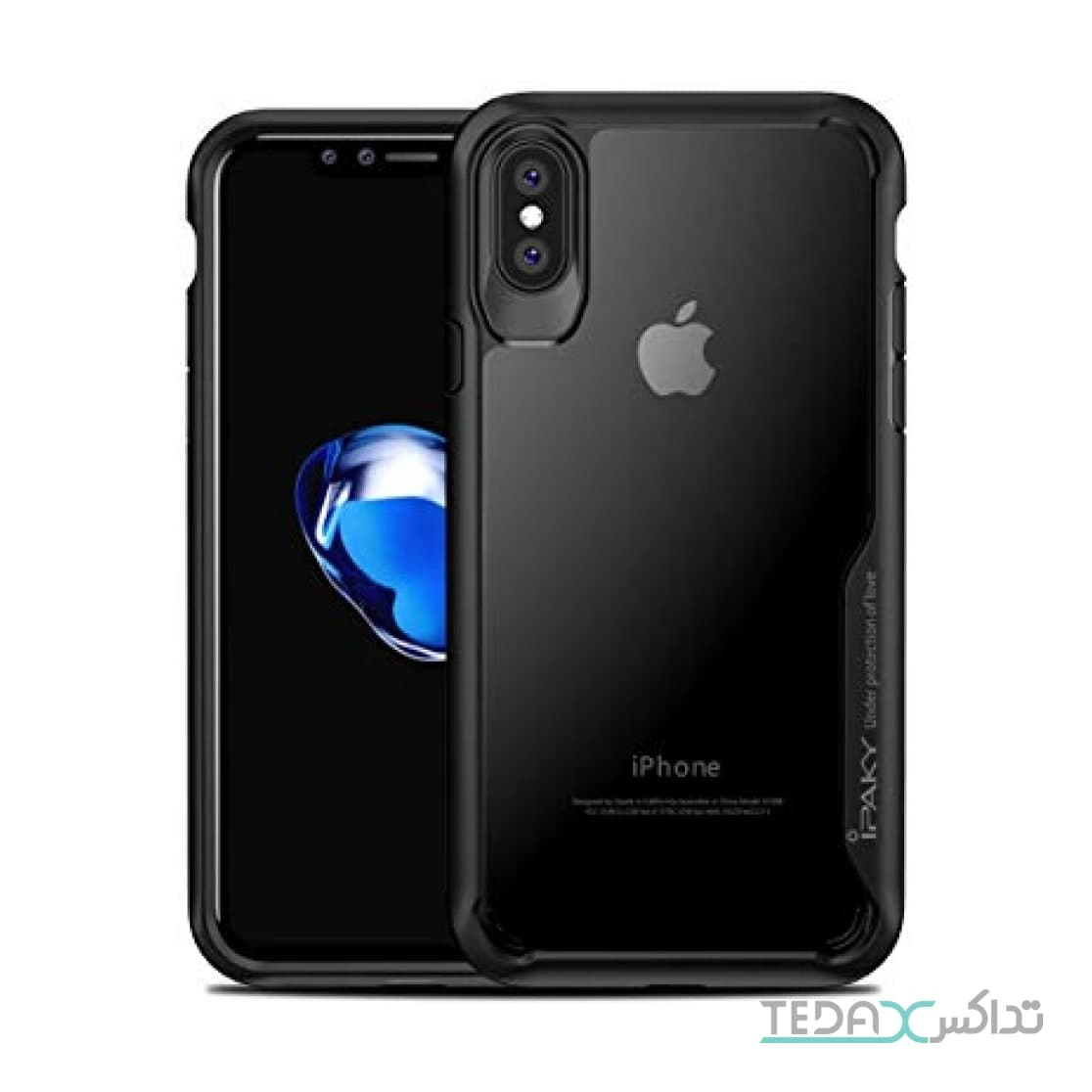 کاور دور ژله ای پشت طلق مناسب برای آیفون X برند ipaky