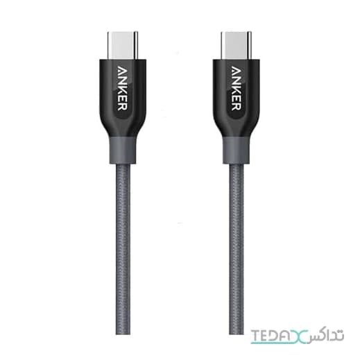 کابل تبدیل USB-C به USB-C انکر مدل  PowerLine Plus A8187HA1 طول 1متر