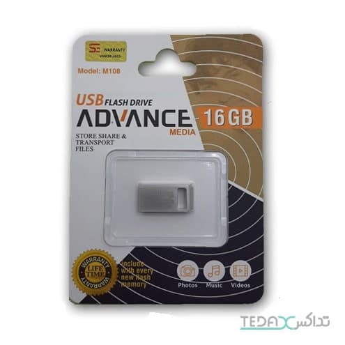 فلش مموری با حافظه 16 گیگابایت برند advance media مدل M108