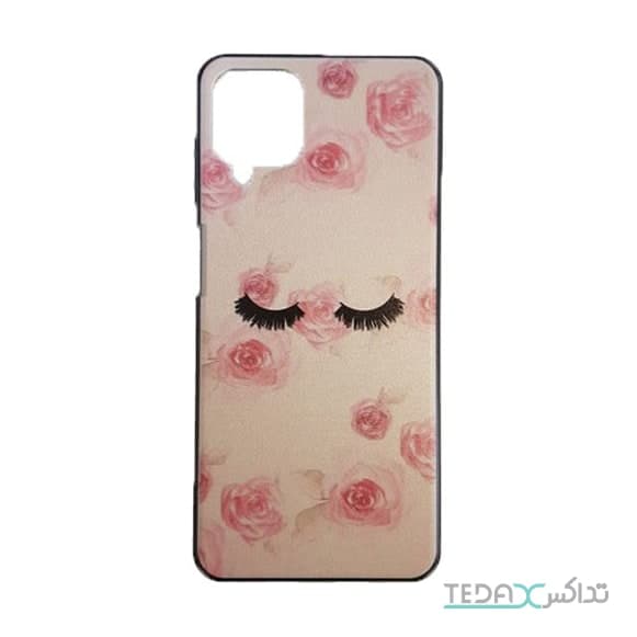 کاور طرح دار طرح چشم و گل صورتی مناسب برای سامسونگ آ12