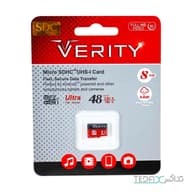 مموری کارت میکرو اس دی با حافظه 8 گیگابایت برند Verity مدل Class 10 U1
