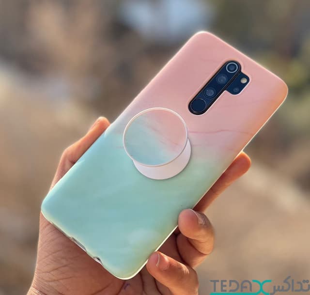 کاور طرح ماربل نارنجی مناسب برای شیائومی نوت 8 پرو