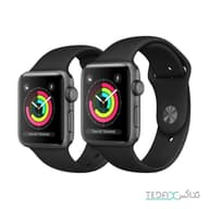 ساعت هوشمند اپل واچ سری 3 رنگ سیاه بند اسپورت  38mm