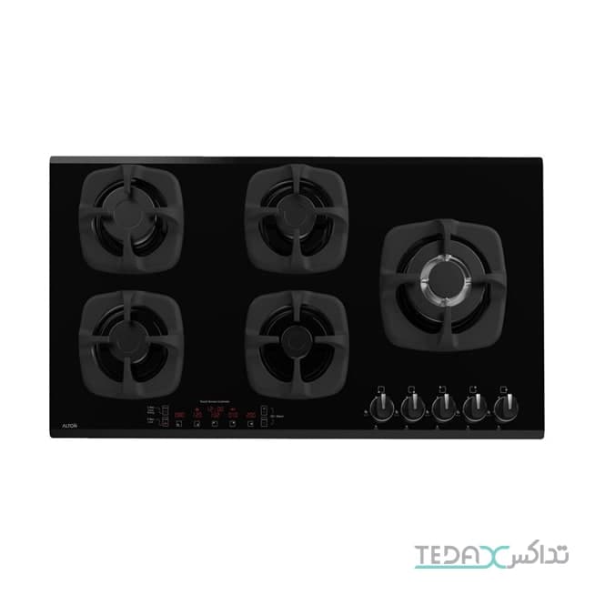 اجاق گاز صفحه ای آلتون شیشه ای 5 شعله مدل G518D
