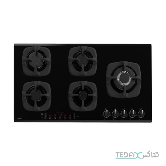 اجاق گاز صفحه ای آلتون شیشه ای 5 شعله مدل G518D