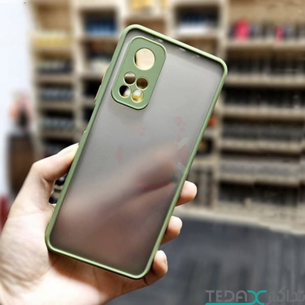 کاور پشت مات دارای محافظ لنز مناسب برای شیائومی ردمی نوت 10 پرو