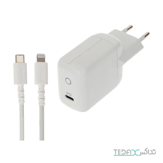 شارژر دیواری انکر Anker B2019 Power Port PD 1 به همراه کابل Lightning