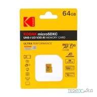 کارت حافظه میکرو ۶۴ گیگ کداک سرعت 100MB/s مدل Ultra A1 V30 U3 C10
