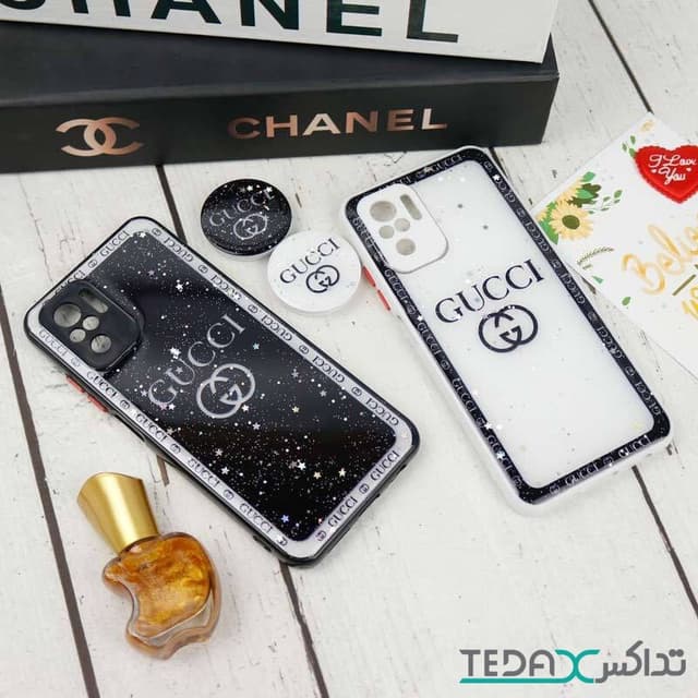 قاب طرح PC ماربل محافظ لنزدار + پاپ سوکت مناسب برای شیائومی ردمی نوت 10/ نوت 10 اس