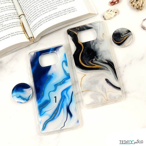 کاور ژله ای طرح سنگی پاپ سوکت دار مناسب برای شیائومی پوکو ایکس 3