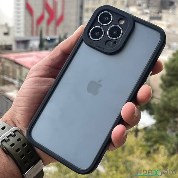کاور محافظ لنزدار پشت شیشه ای مناسب برای گوشی موبایل آیفون 12 پرو مکس