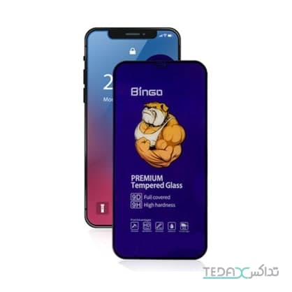 محافظ صفحه نمایش فول گلس برند بینگو مناسب برای گوشی موبایل آیفون 13/13پرو
