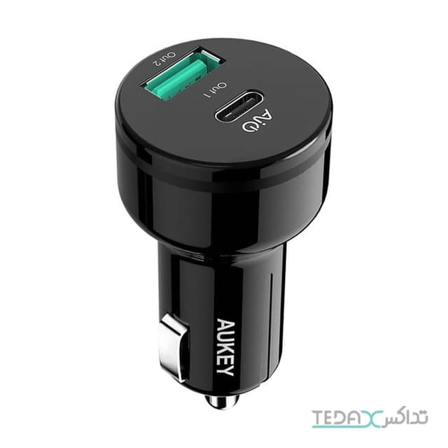 شارژر فندکی فست شارژ 25 واتی دو پورت برند آکی