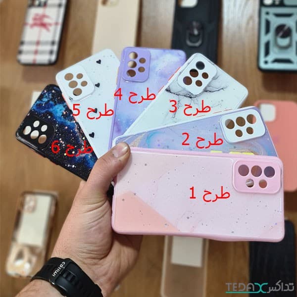 کاور طرح ماربل پاپ سوکت دار مناسب برای سامسونگ آ72
