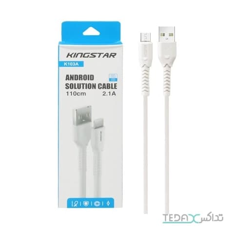 کابل شارژ میکرو یو اس بی کینگ استار مدل K103a طول 1.1 متر