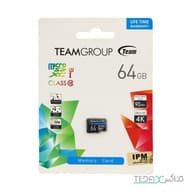 مموری کارت میکرو اس دی با حافظه 64 گیگابایت برند Team