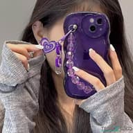 کاور ژله ای طرح قلب با آویز مناسب برای گوشی موبایل آیفون 13 پرو