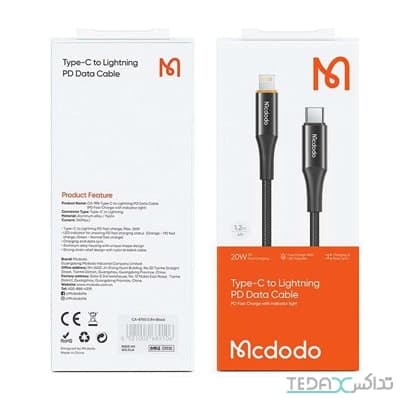 کابل یو اس بی تبدیل به درگاه لایتنینگ برند مک دودو مدل CA-0316