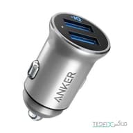 شارژر فندکی 2 پورت 24 وات انکر مدل A2727 PowerDrive 2 Alloy