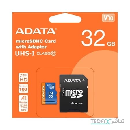 کارت حافظه میکرو اس دی ای دیتا ا ADATA 32GB UHS I Class10 R100W25 Micro SD Card