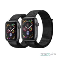 ساعت هوشمند اپل واچ سری 4 رنگ خاکستری بند اسپورت رنگ مشکی 44mm