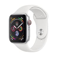 ساعت هوشمند اپل واچ سری 4 رنگ نقره ای بند اسپورت رنگ سفید تیره 44mm