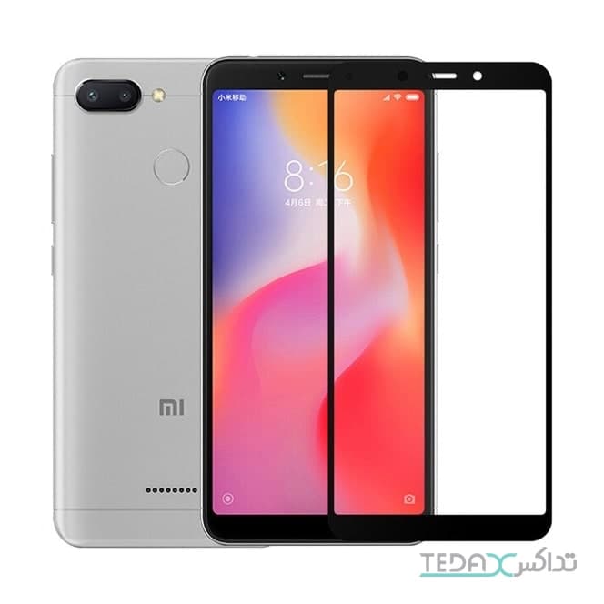 محافظ صفحه نمایش فول گلس 5D مناسب برای گوشی شیائومی ردمی 6 آ