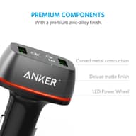 شارژر فندکی 2 پورت  انکر مدل A2224 PowerDrive 2 Plus with Quick Charger 3.0