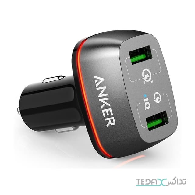 شارژر فندکی 2 پورت  انکر مدل A2224 PowerDrive 2 Plus with Quick Charger 3.0