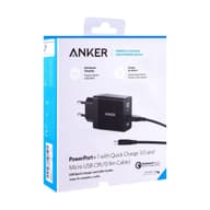 شارژر دیواری 18 وات انکر مدل B2013 Power Port Plus 1 with QC3 همراه با کابل 0.9 متری میکرو یو اس بی