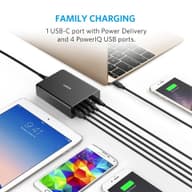 شارژر رومیزی 5 پورت انکر مدل PowerPort Plus 5 USB C