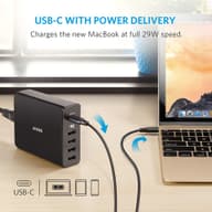 شارژر رومیزی 5 پورت انکر مدل PowerPort Plus 5 USB C