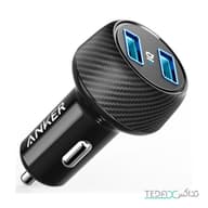 شارژر فندکی 2 پورت 24 وات انکر مدل A2212 PowerDrive 2 Elite