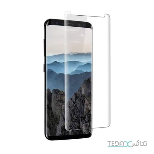 محافظ صفحه نمایش گلس فول چسب UV مناسب سامسونگ اس 8 پلاس
