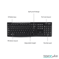 کیبورد بی سیم لاجیتک مدل Logitech K270