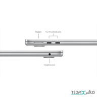 لپ تاپ 13.6 اینچی اپل مدل MacBook Air MW123 2025 LLA - M4 - 16GB RAM - 256GB SSD