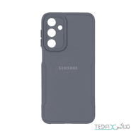 قاب طرح سیلیکون دور لنز سوزنی لوگودار Samsung Galaxy A16 - خاکستری