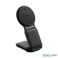 هولدر و شارژر بی سیم مگنتی تاشو داخل خودرو 15 وات برند Baseus مدل C02 Mega Magnetic